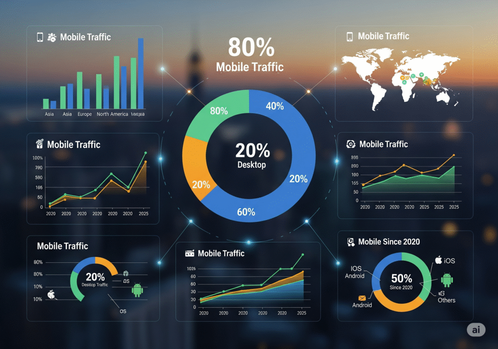 mobile device website traffic