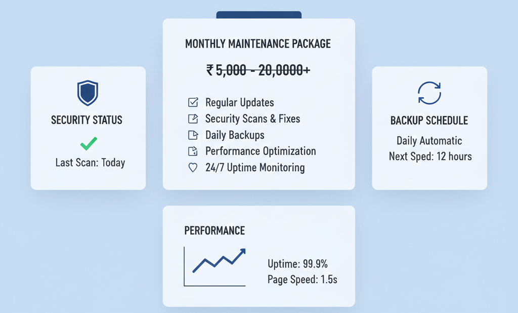 Website development cost in India 2025