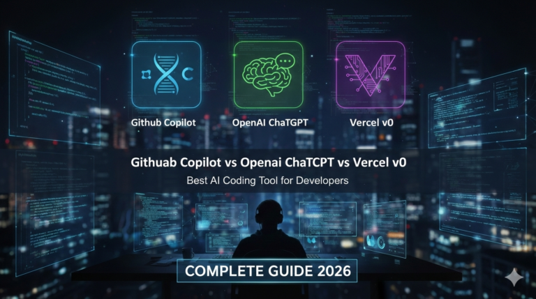 GitHub Copilot vs OpenAI ChatGPT vs Vercel v0