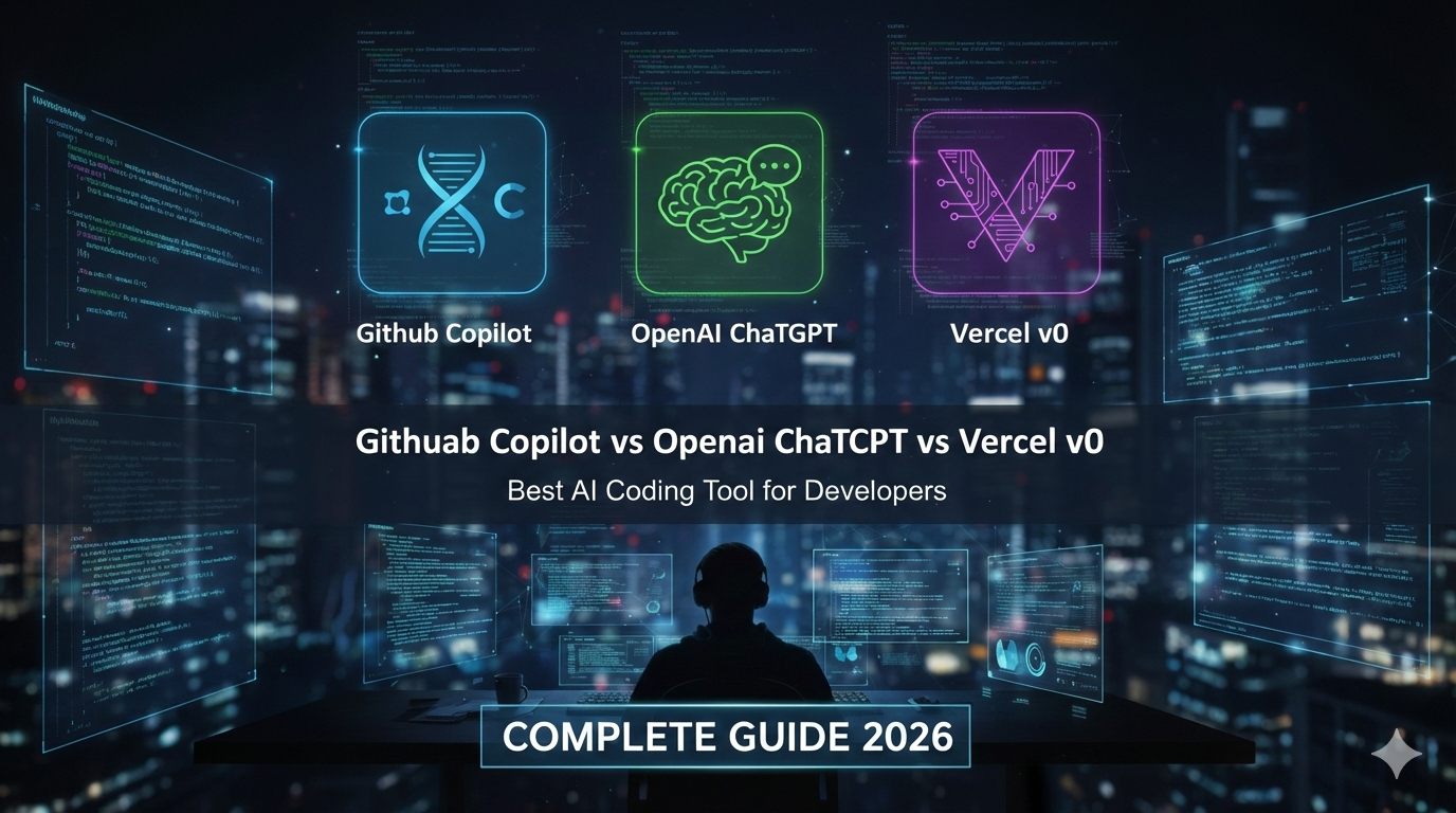 GitHub Copilot vs OpenAI ChatGPT vs Vercel v0